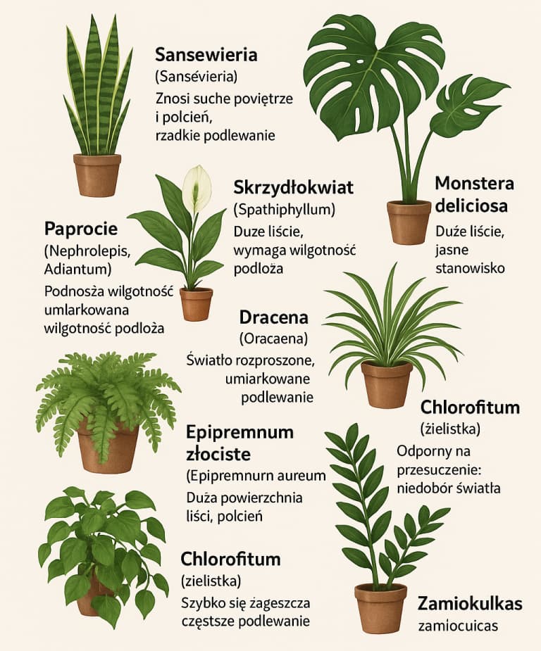 Rośliny oczyszczające powietrze w domu